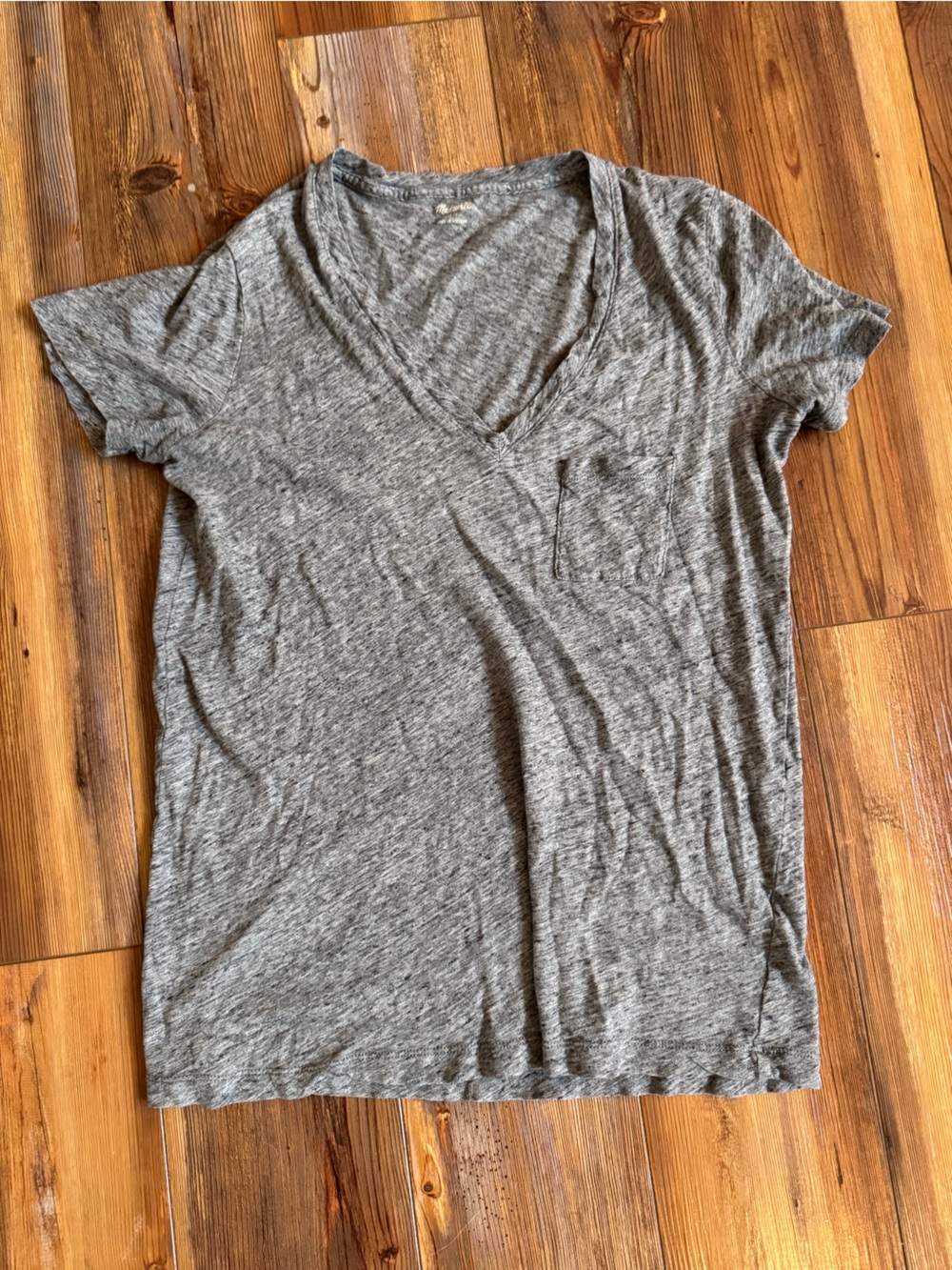 Madewell small Women's V-Neck Short Sleeve Tee - Gray